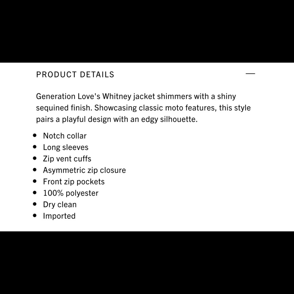 Generation Love Whitney moto jacket - pink XS removed tags too quickly - Picture 5 of 5